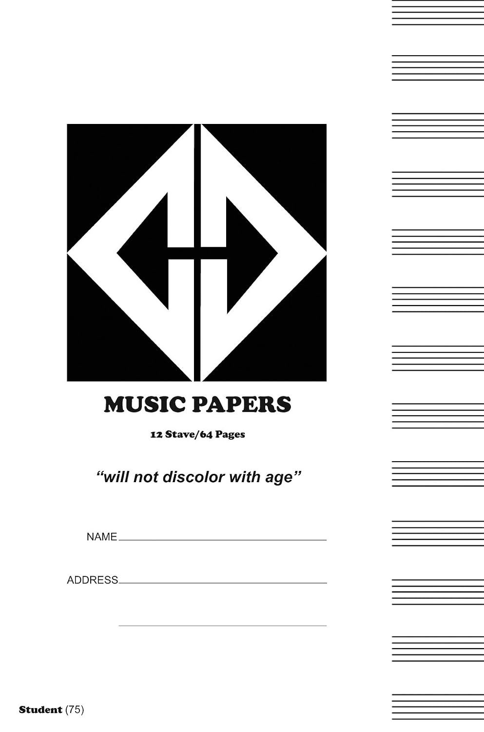 Blank Staff Paper Manuscript Book - AAA Band Instrument Rentals