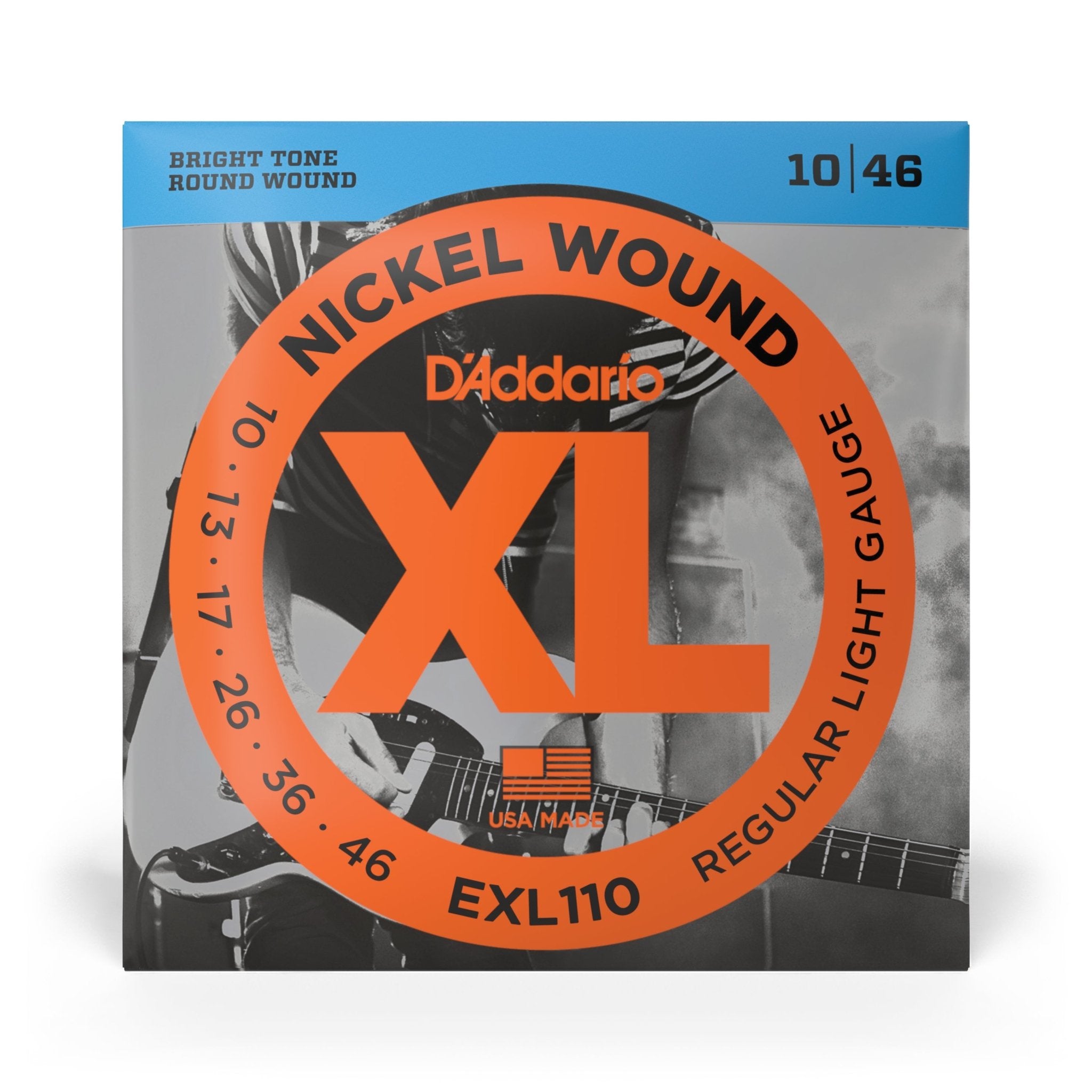 D'Addario EXL110 XL Nickel Wound Electric Guitar Strings - .010-.046 Regular Lt. - AAA Band Instrument Rentals