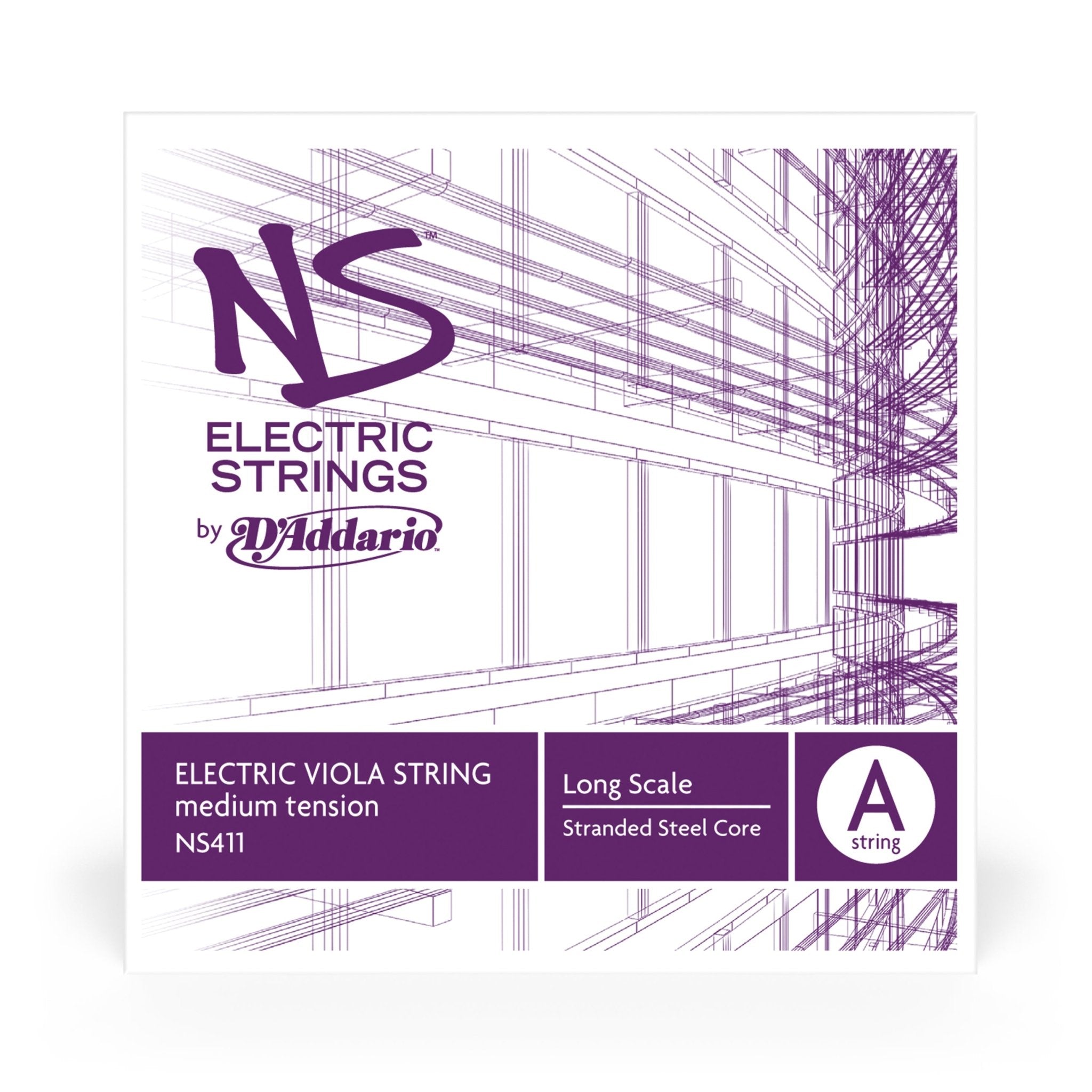 D'Addario NS Electric Viola Single A String - AAA Band Instrument Rentals