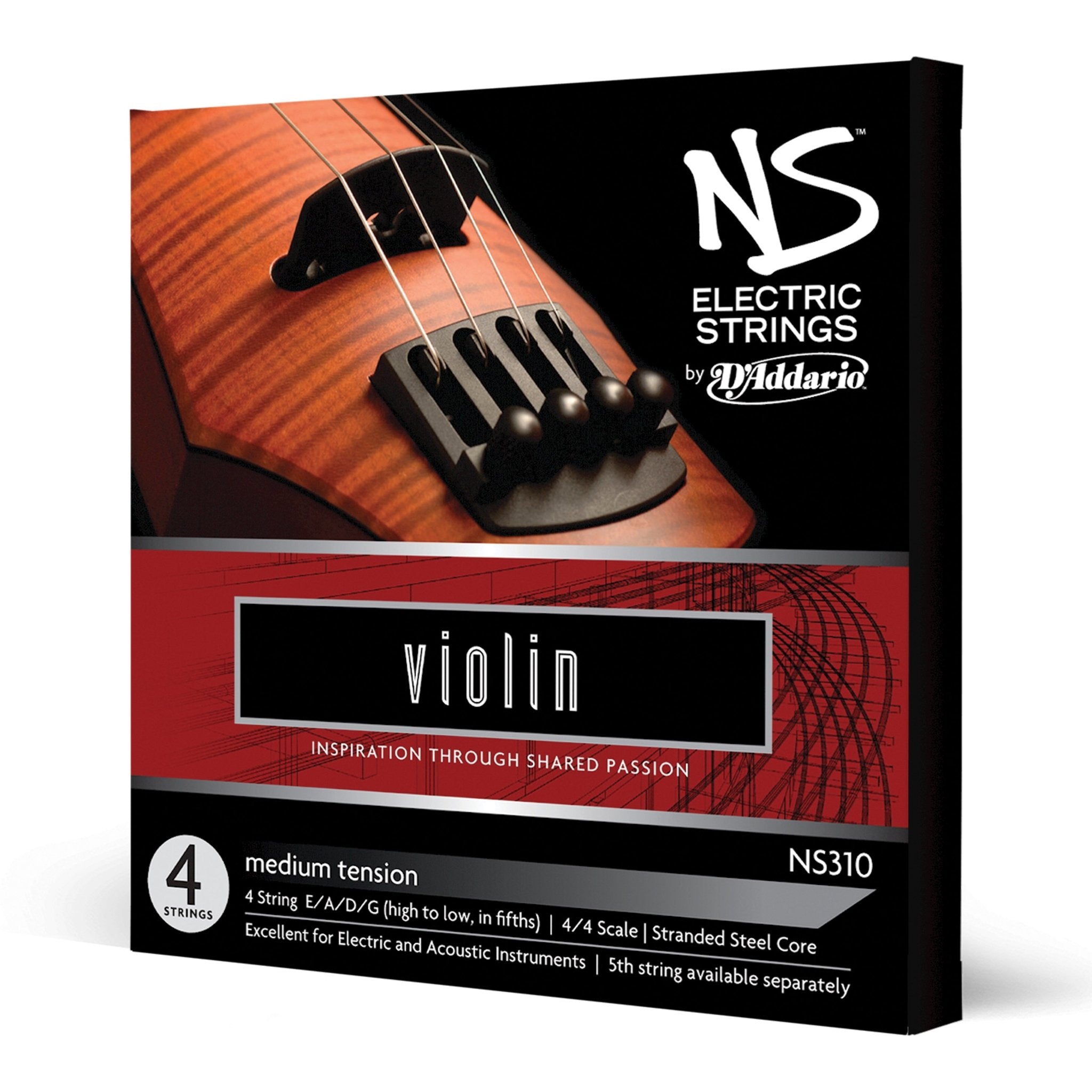 D'Addario NS Electric Violin String Set - AAA Band Instrument Rentals