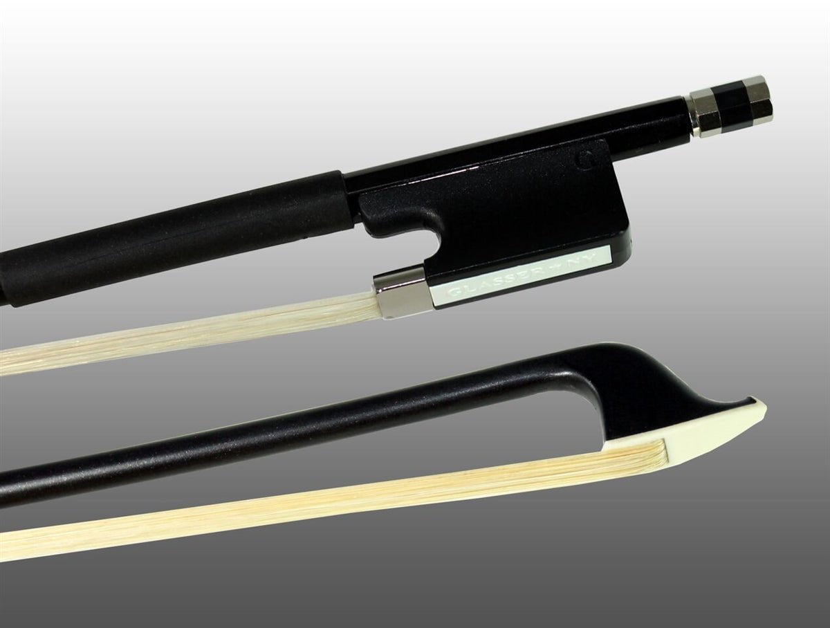 Glasser Cello Bow Fiberglass Half-Lined Frog Leatherette Grip - AAA Band Instrument Rentals