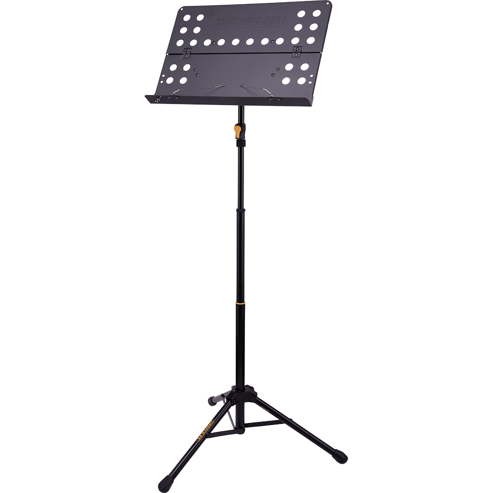 Hercules BS418BPLUS - EZ Grip 3-Section Tripod Orchestra Stand with Perforated Foldable Desk - AAA Band Instrument Rentals