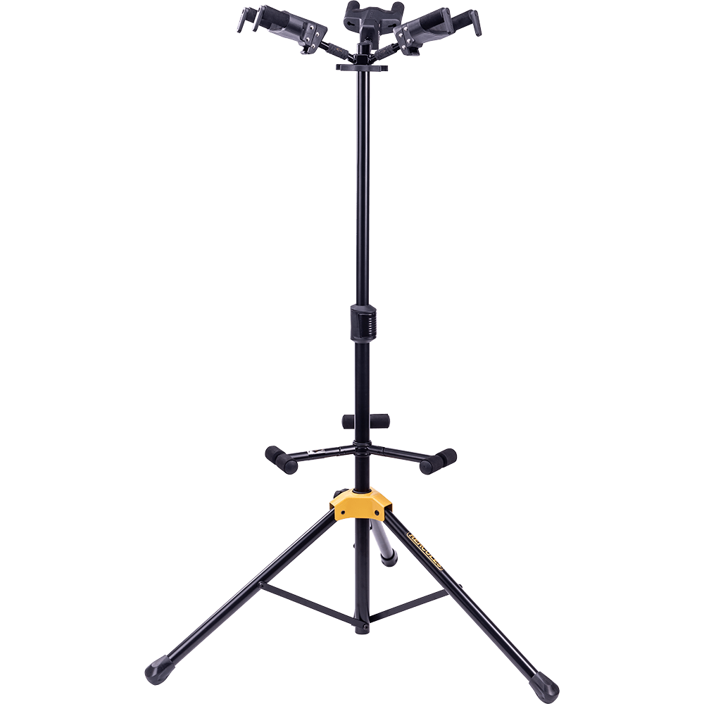 Hercules GS432BPLUS - PLUS Series Universal AutoGrip Triple Guitar Stand with Foldable Backrest - AAA Band Instrument Rentals