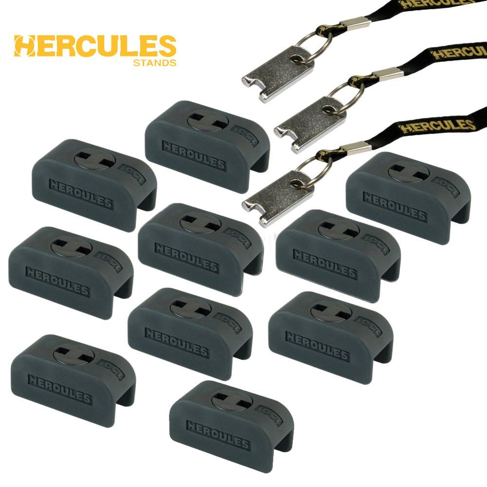 Hercules HA201 - AutoGrip System Lock-Dealer Display (12-Pieces Per Set with 3 Keys) - AAA Band Instrument Rentals