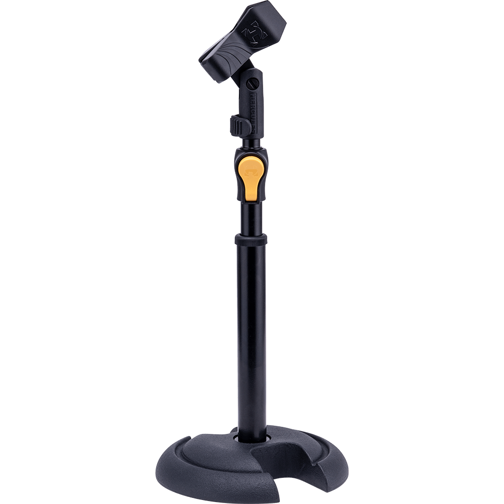 Hercules MS100BPLUS - Low-Profile H-Shaped Base Microphone Stand with EZ grip height adjustment - AAA Band Instrument Rentals