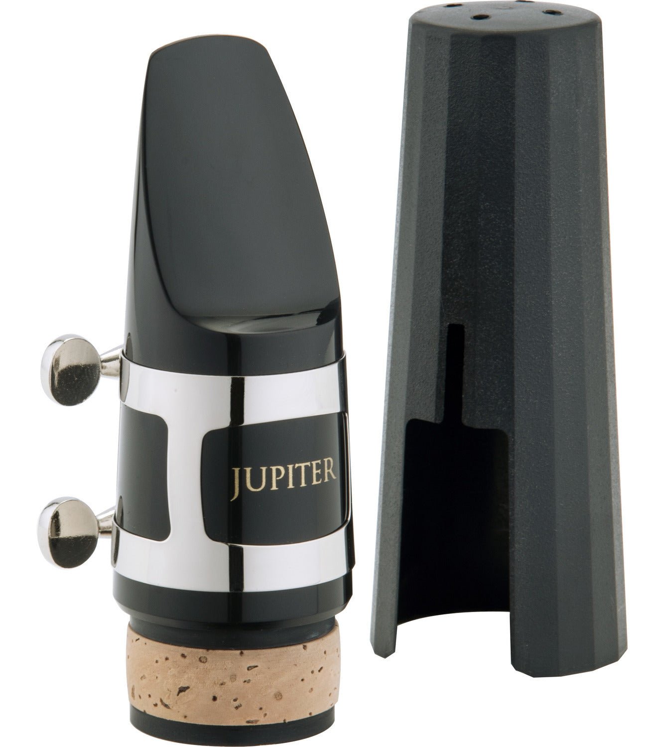 Jupiter Bass Clarinet Mouthpiece Kit | Nickel-Plated Ligature & Cap - AAA Band Instrument Rentals
