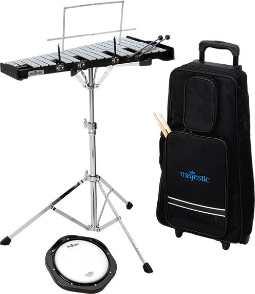Majestic Rolling Bag Bell Percussion Kit — 2.5-Octave - AAA Band Instrument Rentals