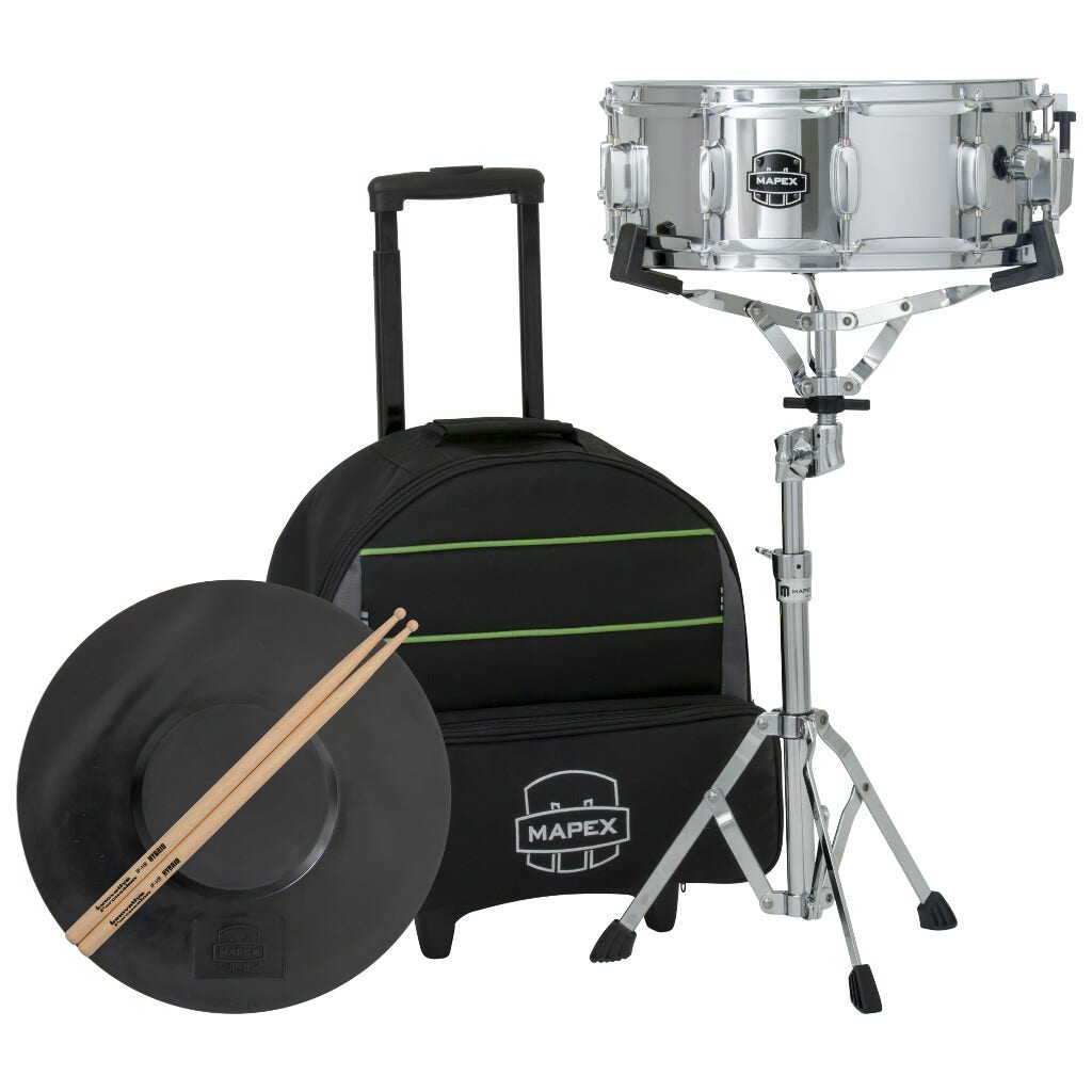 MAPEX Backpack Snare Drum Kit — 14"x5" with Rolling Bag - AAA Band Instrument Rentals