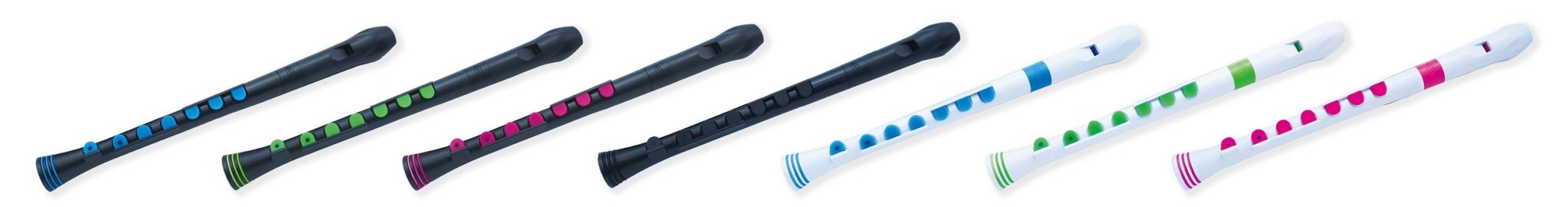 NUVO Recorder+ – Black/Black | German Fingering with Hard Case - AAA Band Instrument Rentals