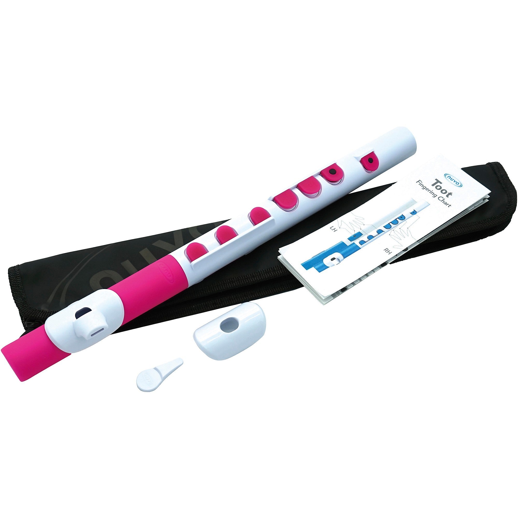 NUVO Toot Starter Flute – White/Pink | Pre-Band Wind Instrument - AAA Band Instrument Rentals