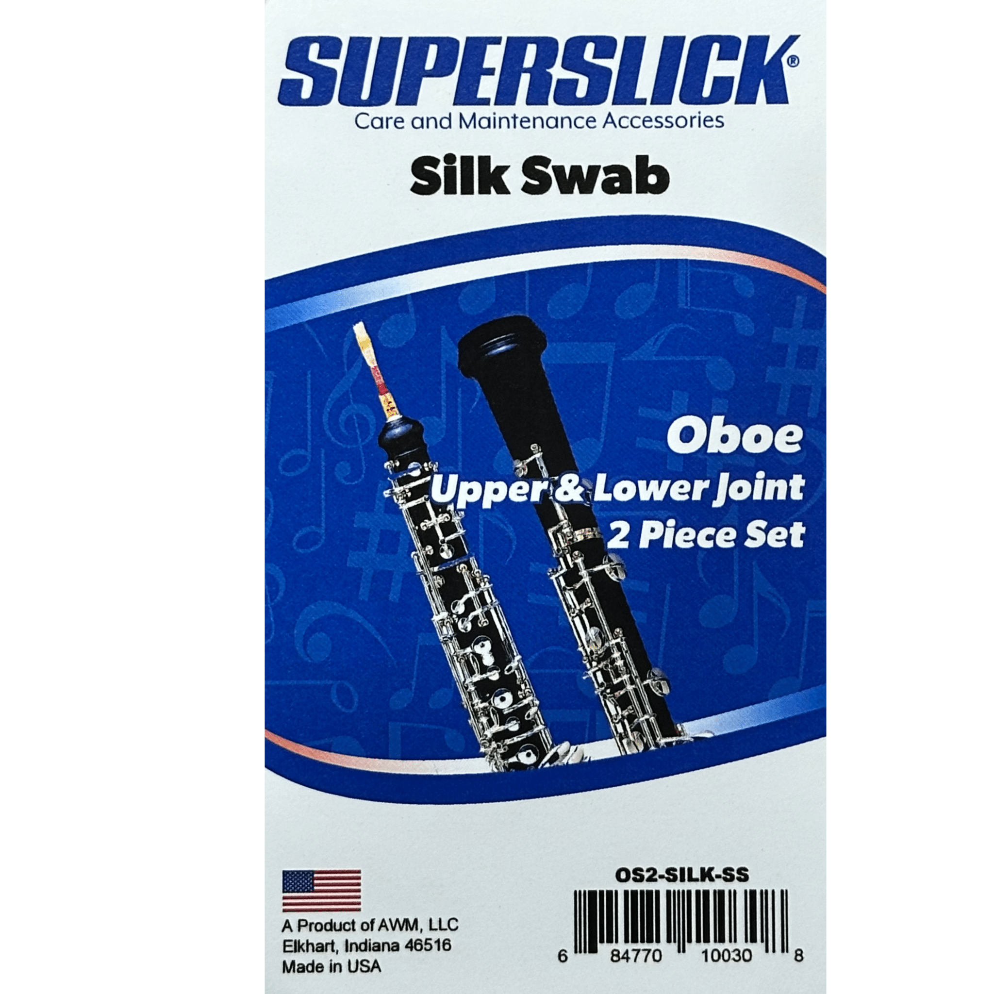 Superslick Oboe Swab, Upper Joint, Silk Pull-Through - AAA Band Instrument Rentals