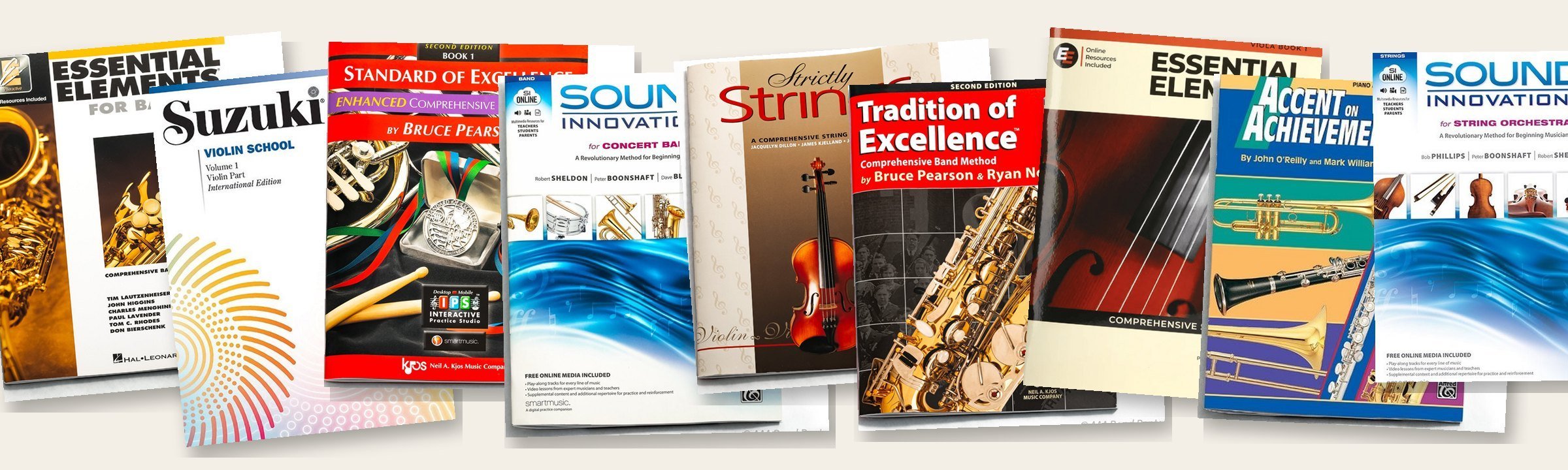 Band, orchestra and pre-band method books from AAA Band Rentals