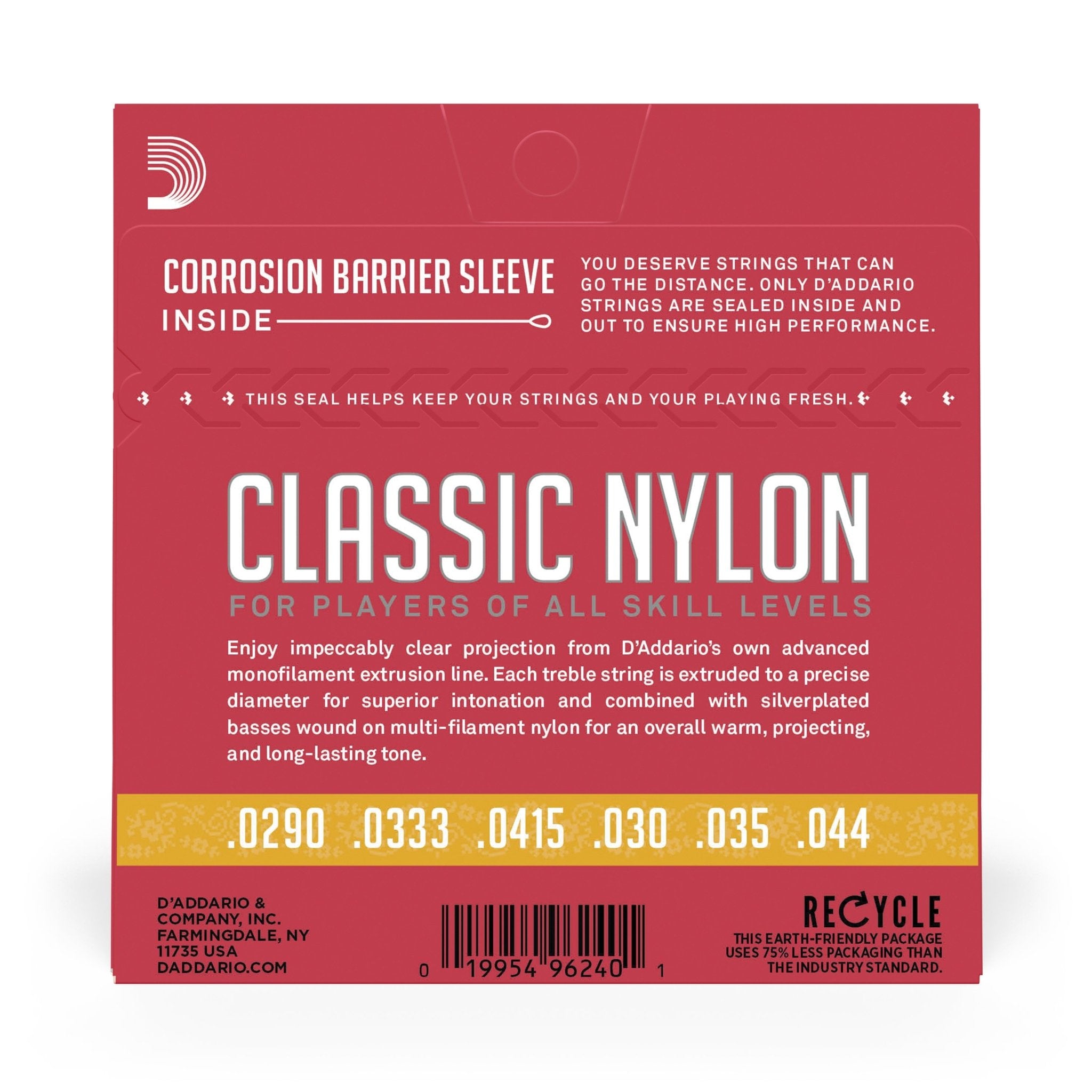 D'Addario EJ27N Classical Guitar Strings – 1/2 and 3/4 Size Options - AAA Band Instrument Rentals