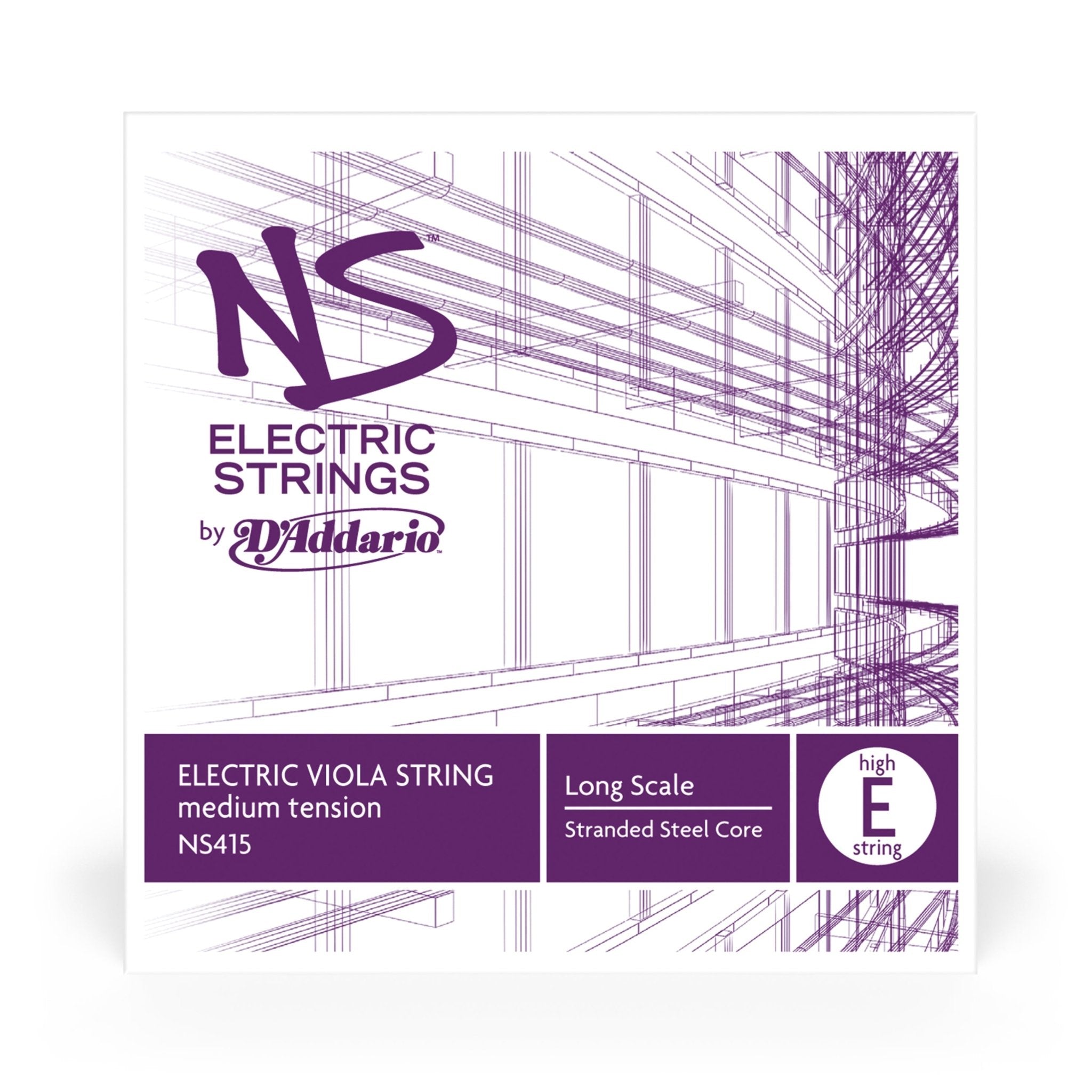 D'Addario NS Electric Viola Single High E String - AAA Band Instrument Rentals