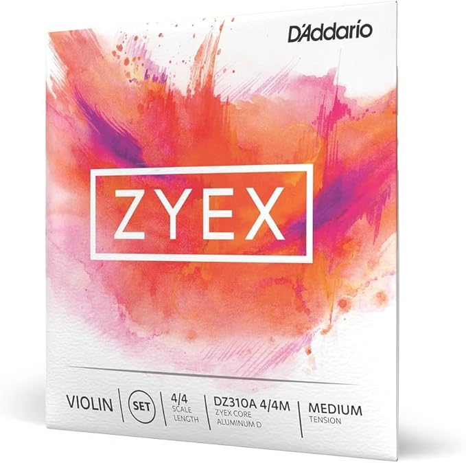 D'Addario Zyex 4/4 Violin String Set Medium Tension - AAA Band Instrument Rentals