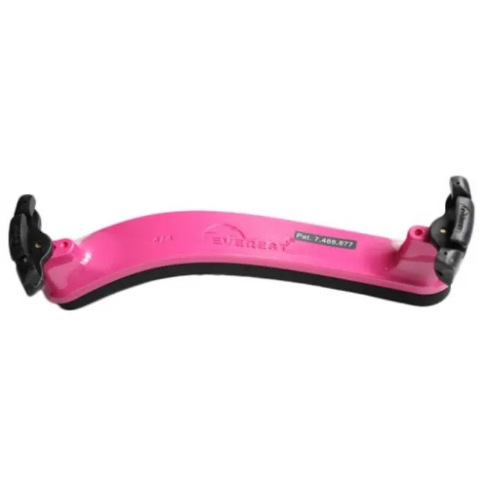 Introducing a pink blade guard featuring black ends and a black strip on the underside, designed to protect ice skate blades with both style and reliable protection—similar in function to the Everest Shoulder Rest.