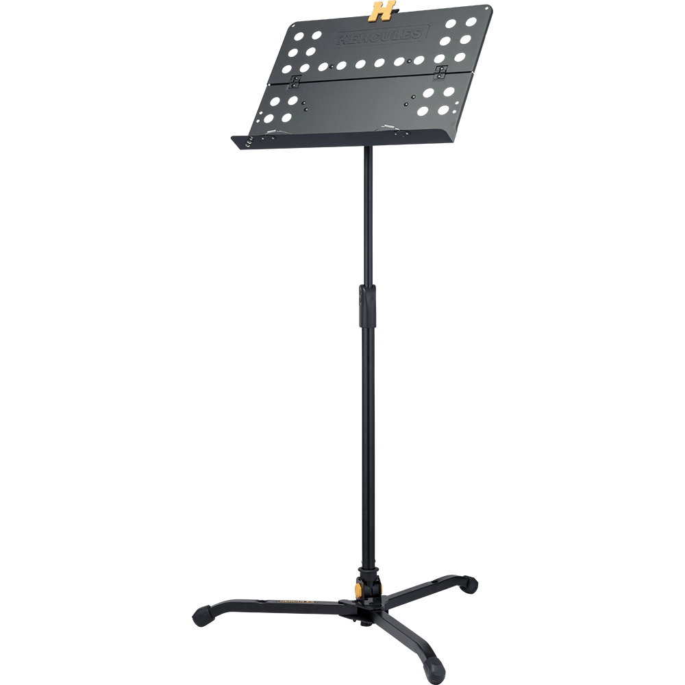 Hercules BS311B - EZ Clutch Tripod Orchestra Stand with Perforated Foldable Desk - AAA Band Instrument Rentals