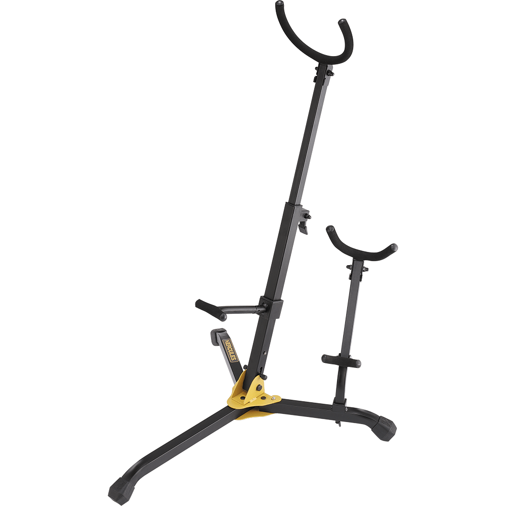 Hercules DS536B - 1 Baritone Saxophone and 1 Alto/Tenor Saxophone Stand - AAA Band Instrument Rentals
