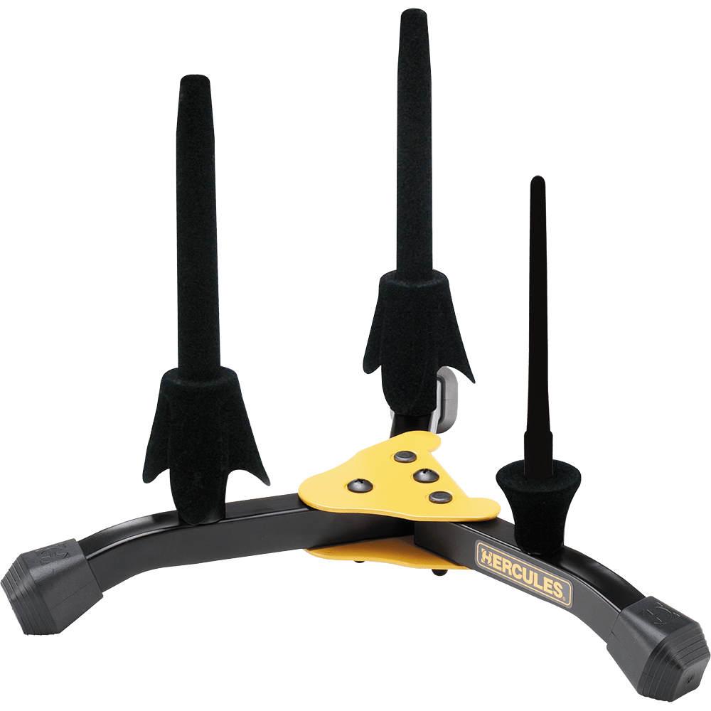 Hercules DS543BB - 2 Clarinets/Flutes and 1 Piccolo Stand with Bag - AAA Band Instrument Rentals