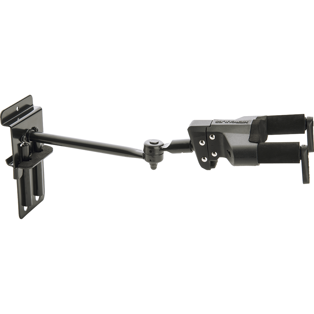 Hercules GSP50SBPLUS - PLUS Series Deluxe Adjustable Slatwall Guitar Hanger w/Long Swivel Arm - AAA Band Instrument Rentals