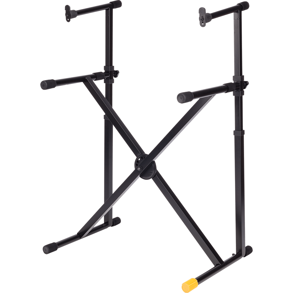 Hercules KS210B - EZ-LOK Double Tier X Keyboard Stand - AAA Band Instrument Rentals