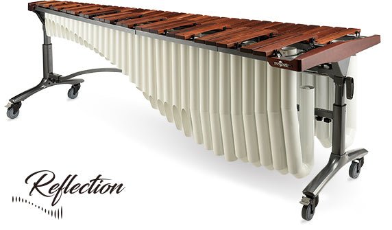 Majestic M850HW Reflection Series 5-Octave Marimba – Honduras Rosewood, White Resonators - AAA Band Instrument Rentals