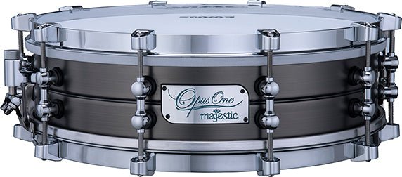 Majestic MOS1440BR 14×4" Orchestral Snare Drum – Beaded Brass Shell, Brushed Nickel - AAA Band Instrument Rentals
