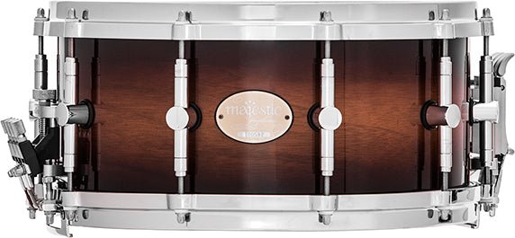Majestic MPS1465WA Prophonic 14×6.5" Snare Drum – Walnut Shell, Brown Sugar Burst - AAA Band Instrument Rentals
