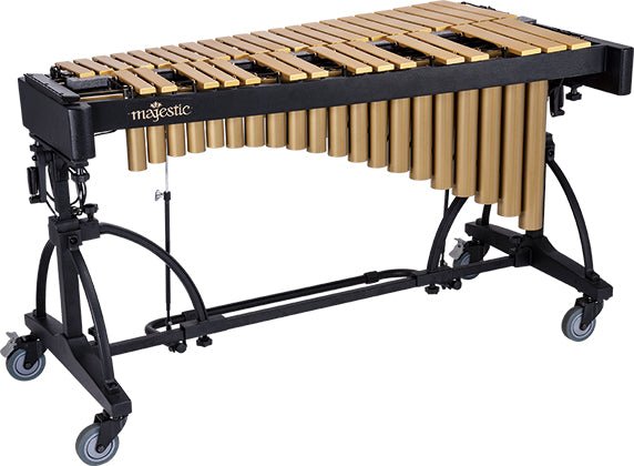 Majestic V7530G 3-Octave Concert Vibraphone – Gold Finish Aluminum Bars - AAA Band Instrument Rentals