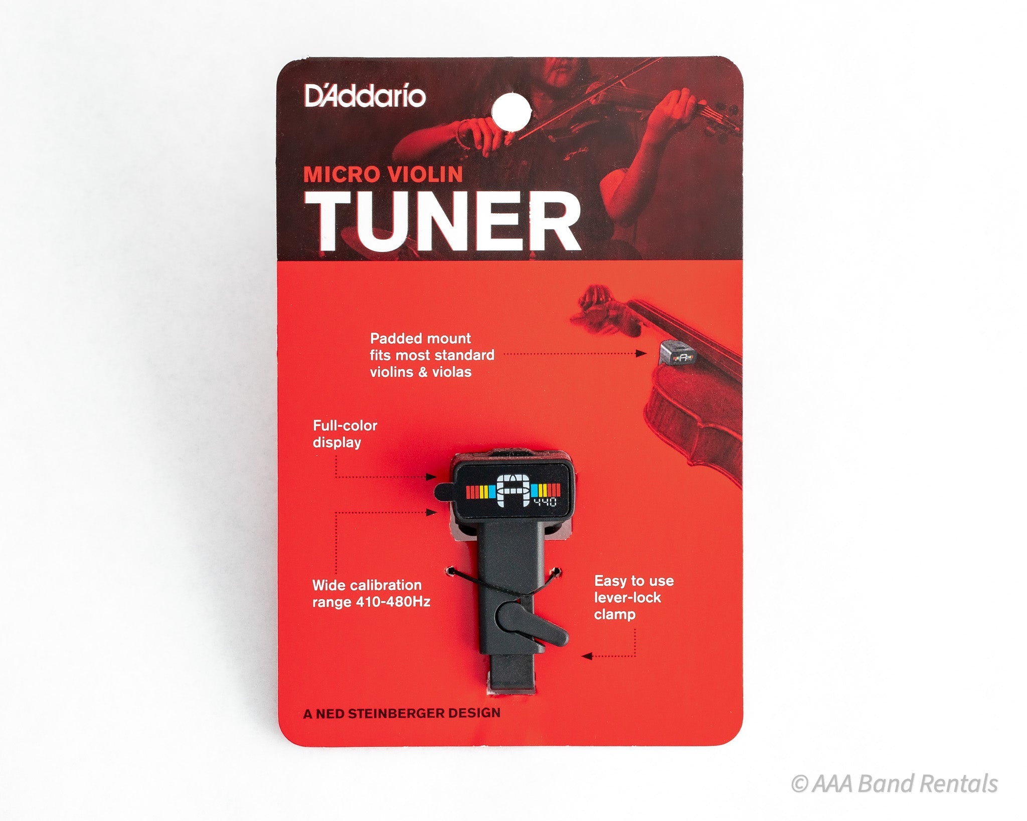 Micro Violin Tuner – D’Addario - AAA Band Instrument Rentals