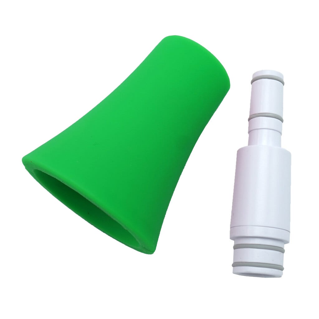 NUVO Straighten Your jSax Kit – White/Green | Straight-Body Conversion - AAA Band Instrument Rentals