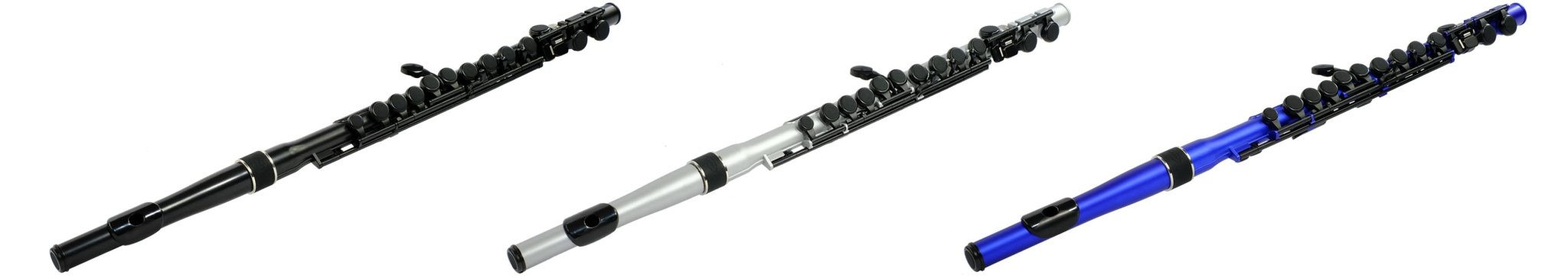 NUVO Student Flute – Blue/Black | Complete Beginner Flute Kit - AAA Band Instrument Rentals