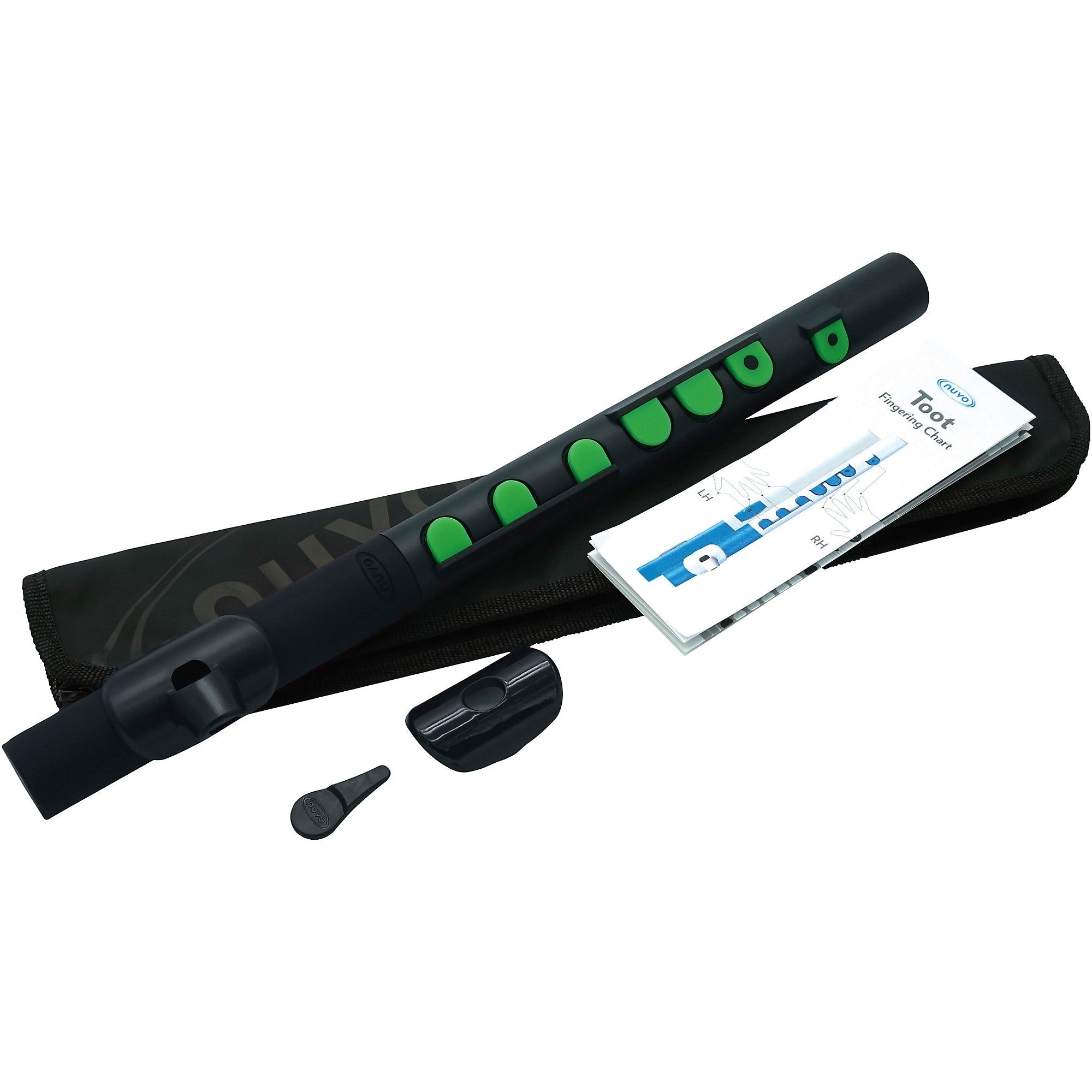NUVO Toot Starter Flute – Black/Green | Pre-Band Wind Instrument - AAA Band Instrument Rentals