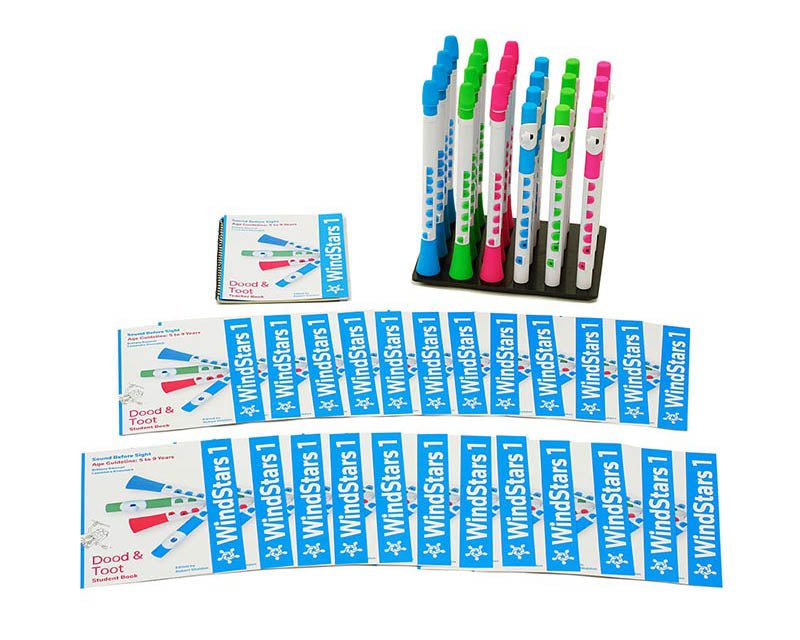 NUVO WindStars 1 School Trial Pack | Dood + Toot + Curriculum Materials - AAA Band Instrument Rentals